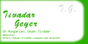 tivadar geyer business card